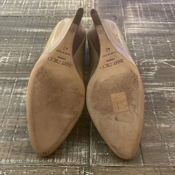 Jimmy Choo taupe patent wedges sz. 40 - Picture 4 of 5